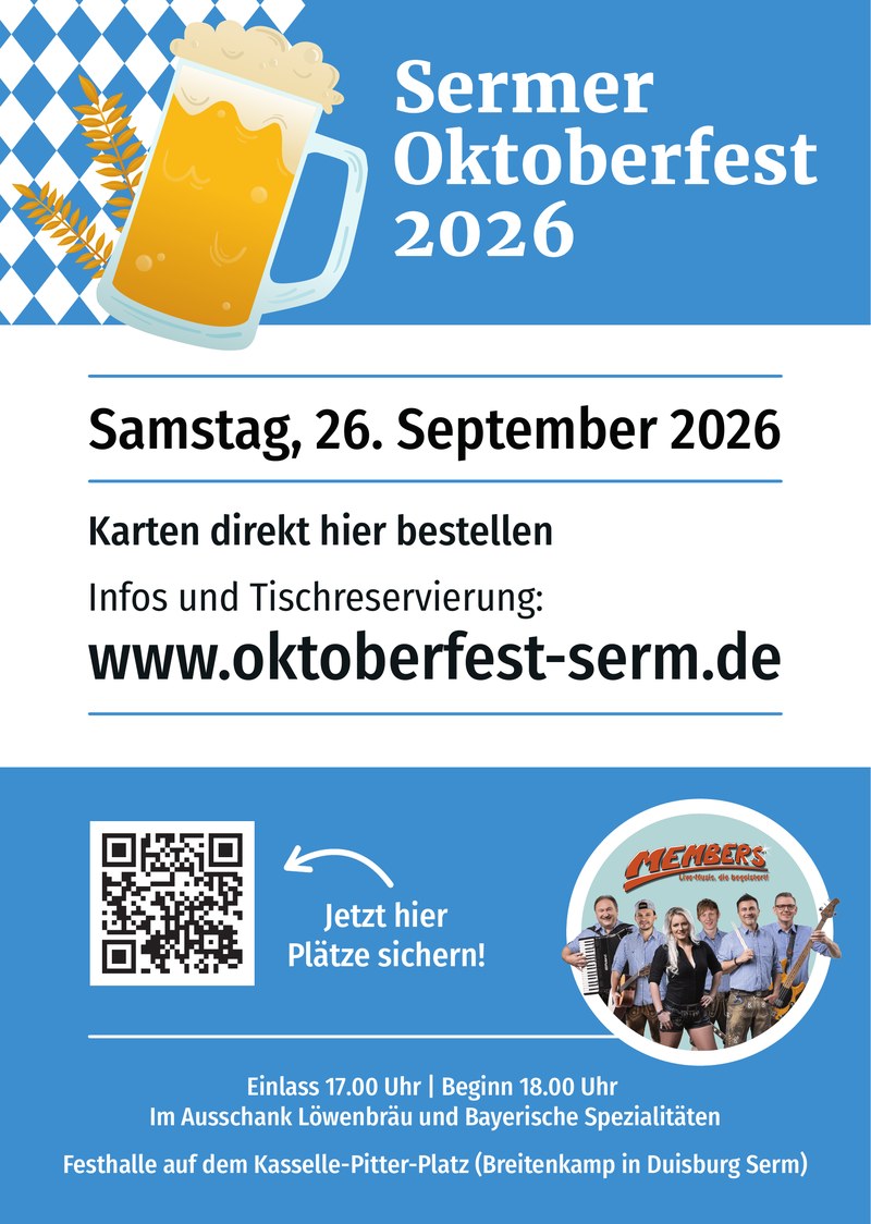 Sermer Oktoberfest 2026 Plakat